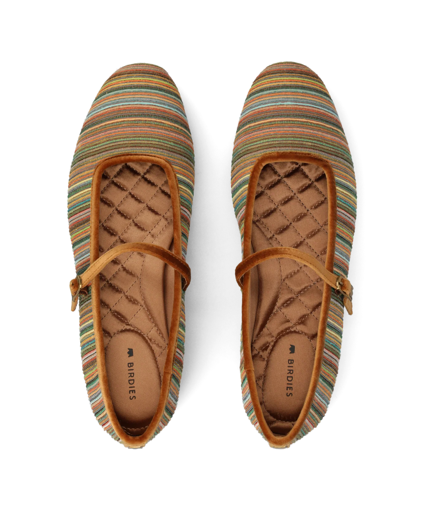 The Hummingbird Mary Jane Grosgrain - Tan Multi Stripe - Image 4