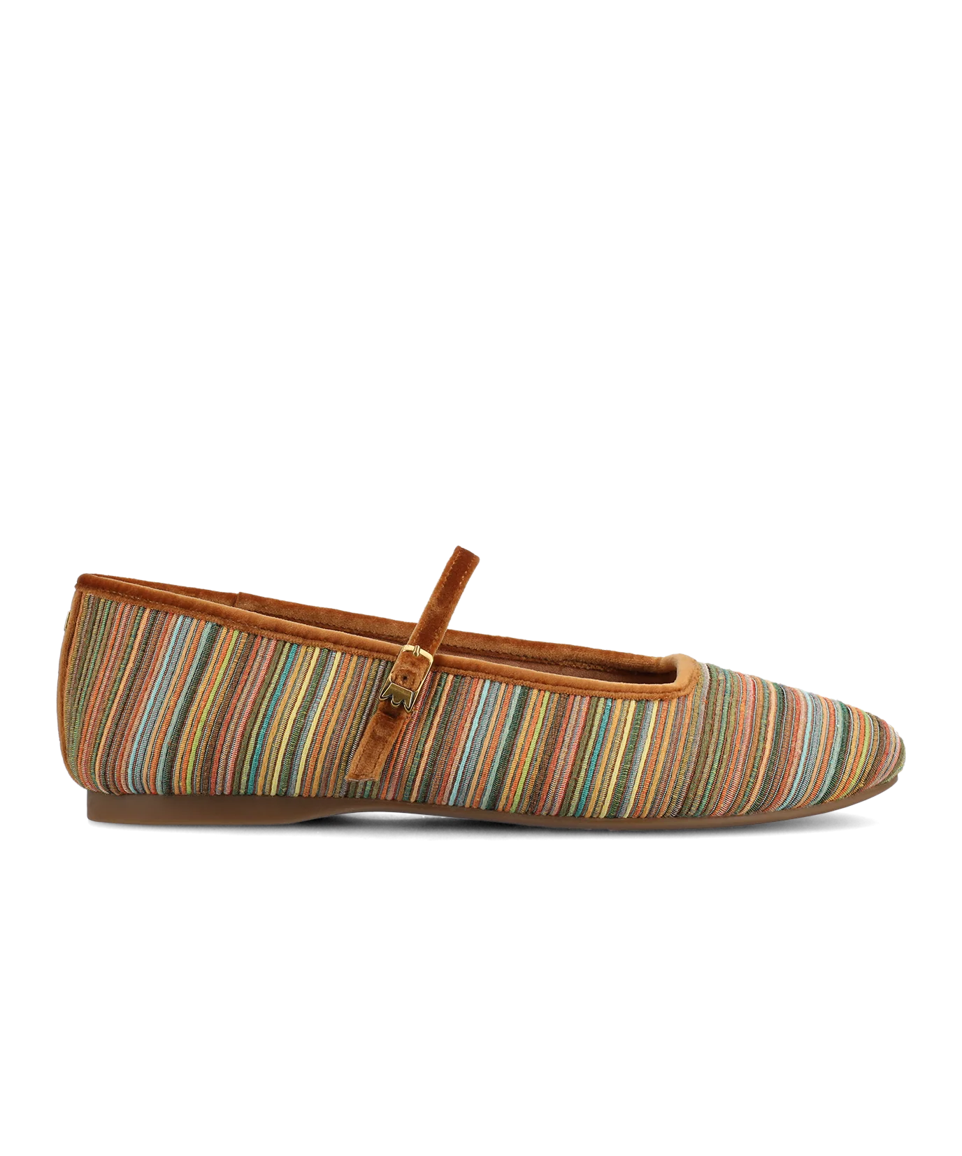 The Hummingbird Mary Jane Grosgrain - Tan Multi Stripe - Image 5