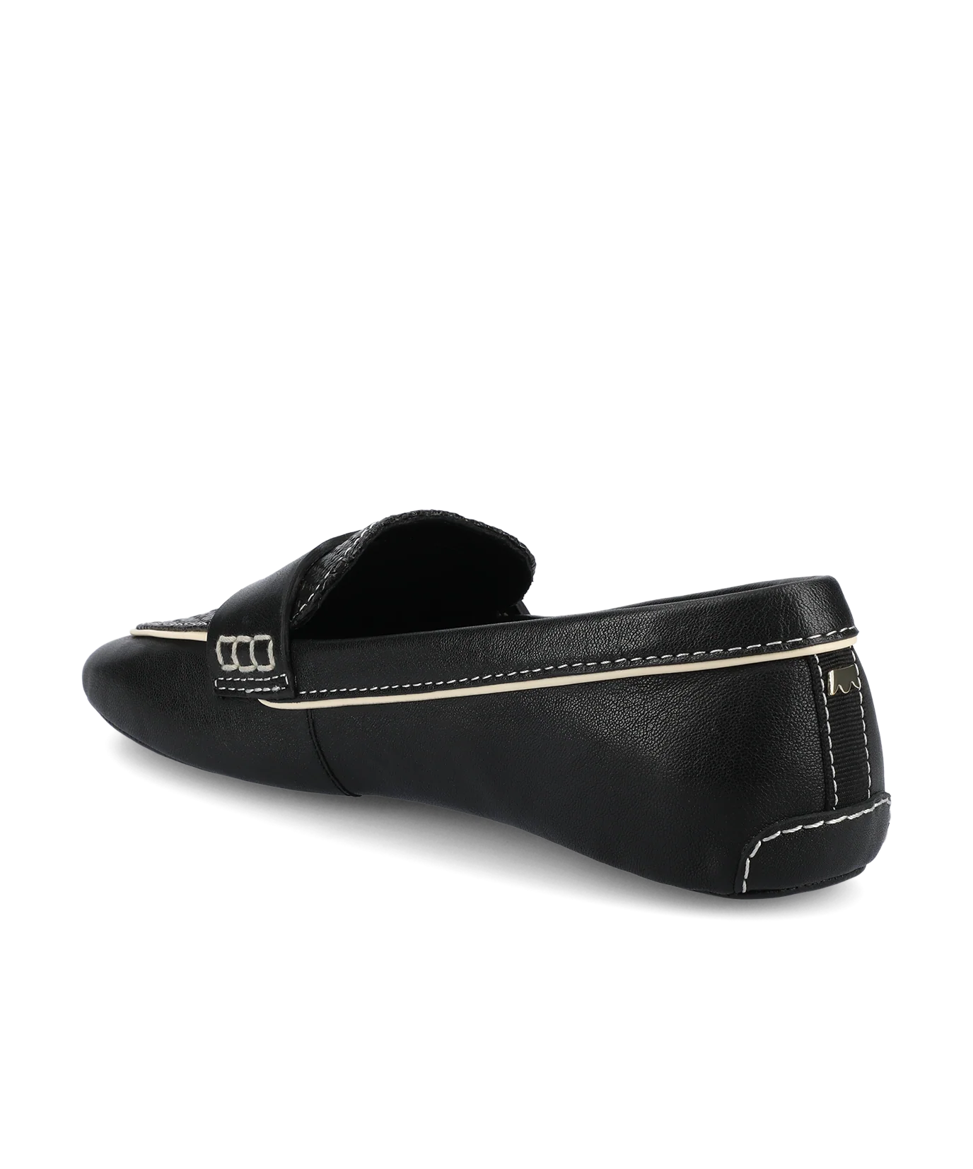The Vesper Driver - Black Leather Raffia - Image 5