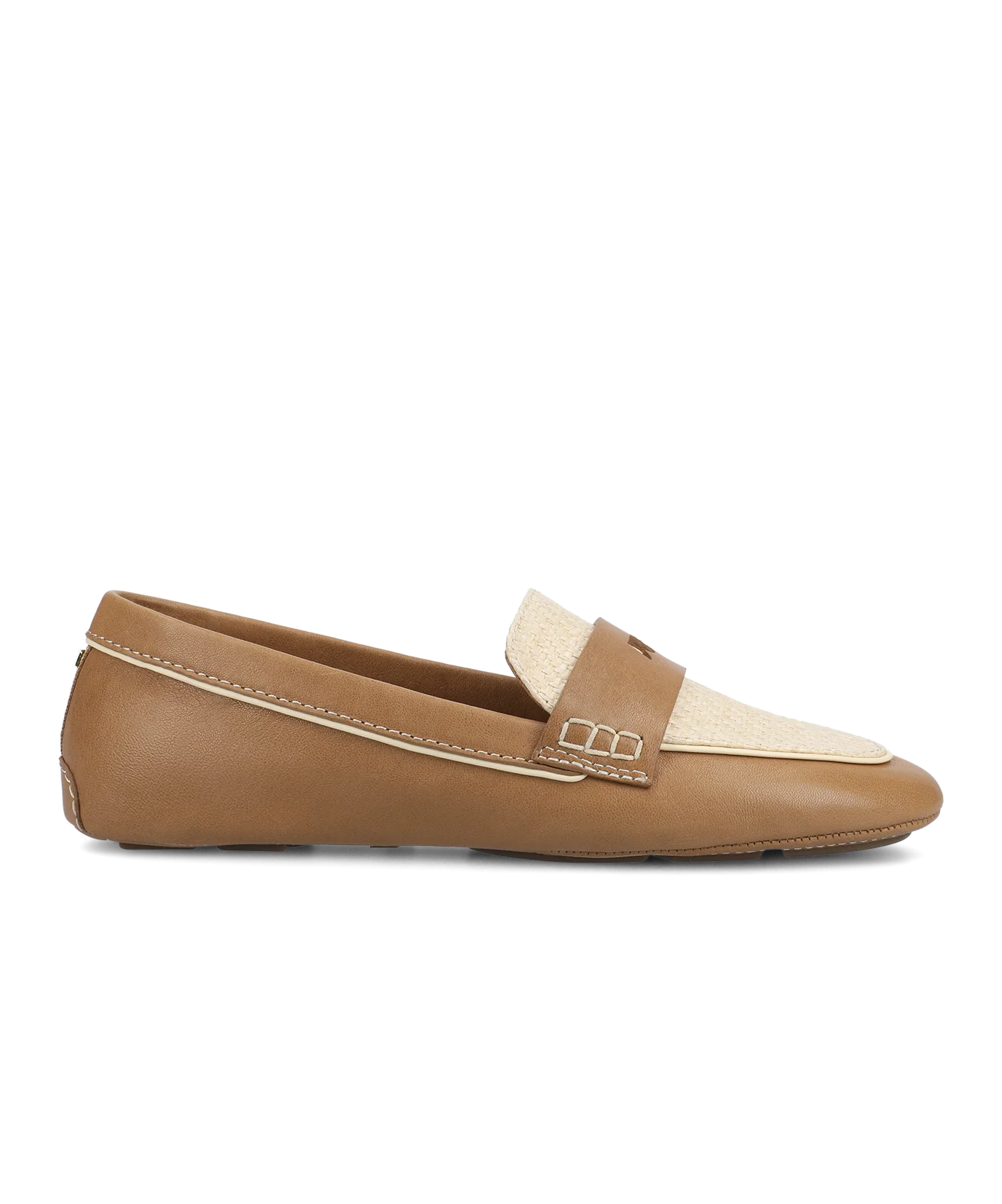 The Vesper Driver - Cappuccino Leather Raffia - Image 5